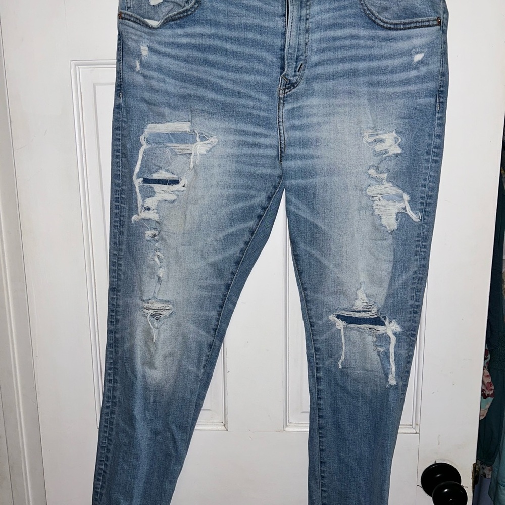 Distressed Light Blue Men's Jeans